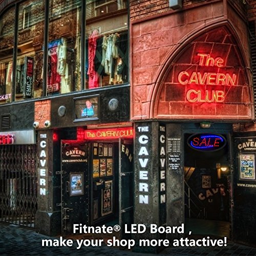 Sale Sign, Fitnate LED Neon Window Sale Sign Bright Advertising Board Electric Lighted Display Sign - Two Modes Flashing & Steady Light for Business, Retail, Walls, Shop,Store, Bar, Hotel, Holiday - Thumbnail 4