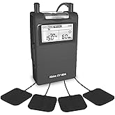 iSTIM EV-804 TENS/EMS 2 Channel Rechargeable Combo Machine Unit - Muscle Stimulator + Back Pain Relief and Management- 7 modes/24 Programs/Backlit (Including Electrodes Pads)