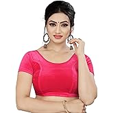 themilestocks Women's Velvet Blouses Readymade Gold Stretchable Saree Crop Top Choli Free Size Sparkling