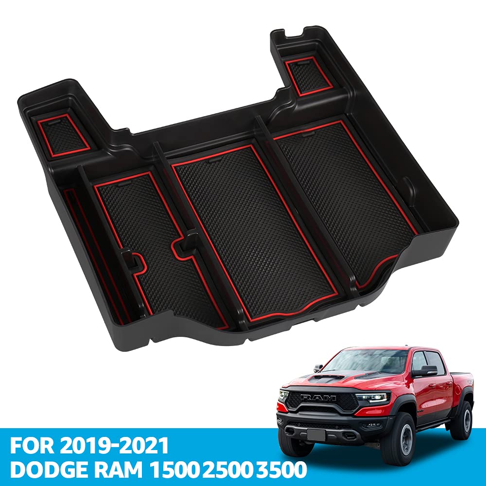 Center Console Organizer Tray for Dodge RAM 1500 2500 3500 2021 2020 2019 Armrest Storage Box Accessories