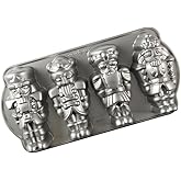 Nordic Ware Nutcracker Sweets Cakelet Pan, Silver, 6 Cup Capacity