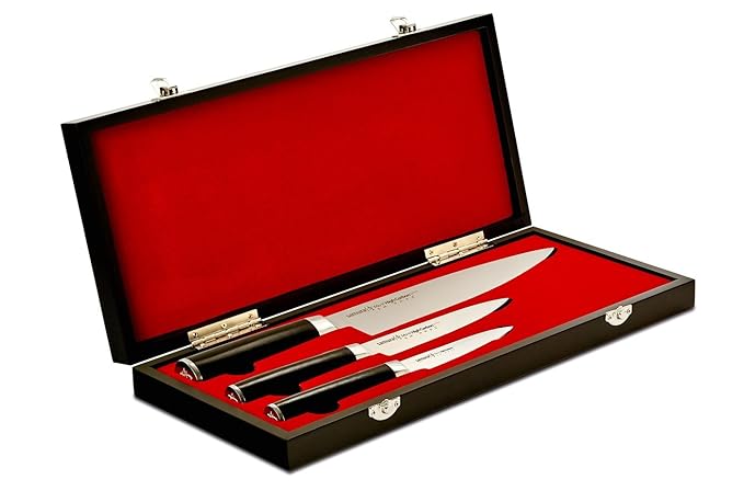 Samura MO-V Profi-Messerset für Einsteiger: Gemüsemesser. Allzweckmesser. Kochmesser. Härte 59 HRC
