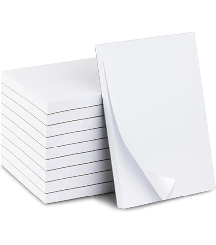 12-Pack Bulk Memo Pads – 5.5x8.5 Inch, 100 Sheets Each (1200 Total), 80 GSM Thick Paper For Office & School