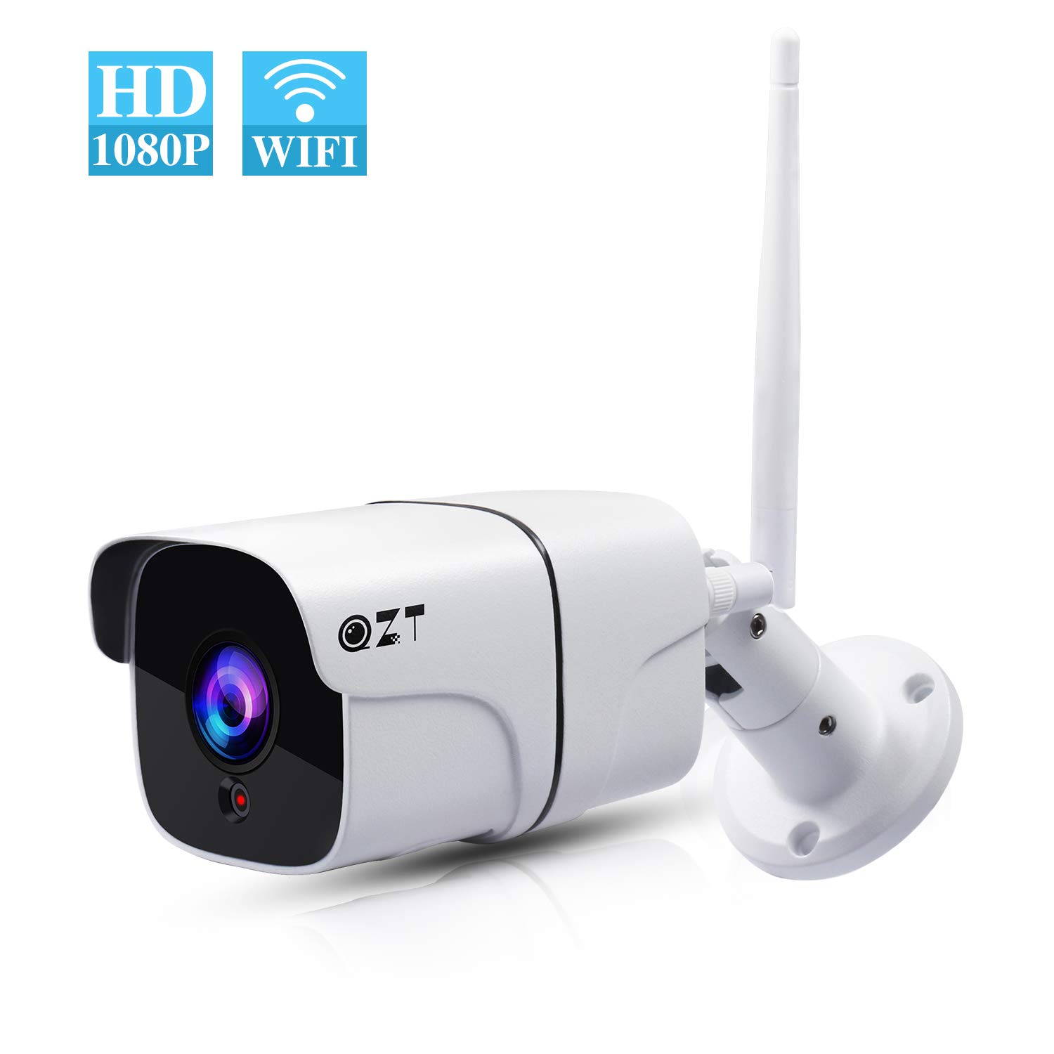 Cámara de Vigilancia Exterior, QZT Cámara IP WiFi HD 1080P Cámara de Vigilancia Exterior, QZT Cámara IP WiFi HD 1080P