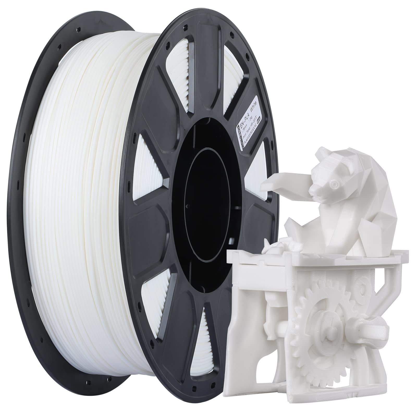 Photo 1 of Creality 3D Printer Filament 1.75mm, Ender PLA Filament No-Tangling Smooth Printing Without Clogging No Warping, Fit Most FDM 3D Printers, 1kg Spool, Dimensional Accuracy +/- 0.02mm, White