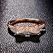 DIFINES Fashion Cute Bow Knot CZ 18k Rose Gold Plated Eternity Band Engagement Promise Rings for Girls Women, Size 5.5