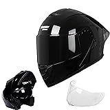 Crown Racing Modular Motorcycle Helmet with Flip-Up
