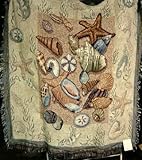 Seashell Collection Beachside Tapestry Throw Blanket 50