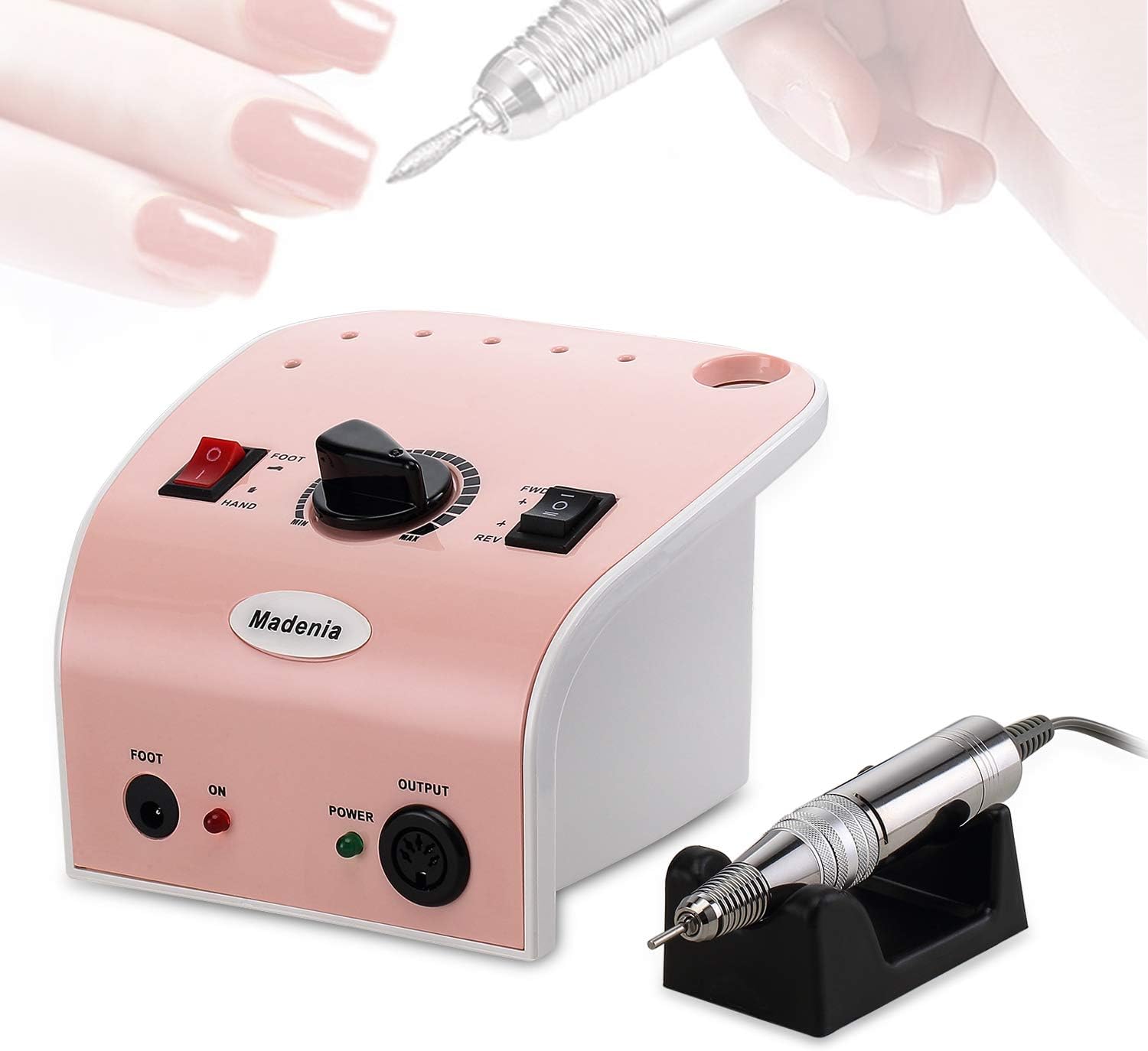 Nail Drill Electric Nail File for Acrylic Nails Manicure Pedicure Tools, 35000RPM …