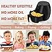 Air Fryers, POSAME 1500W Air Fryer XL 4.2 QT Black LCD Digital Touch Screen Oilless Airfryer for Healthier Crisp Foods, Anti-scratch and Easy Clean Design, Auto Off and Memory Function