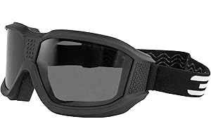 Epoch Eyewear Luca Over The Glasses Motorcycle Goggles Biker Anti-Fog Clear Lenses ANSI Z87.1 Safety Rated