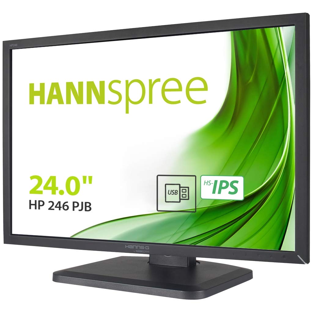 HANNspree HP246PJB 24-Inch Height Adjust DisplayPort HS-IPS Full HD Monitor, Matt Black