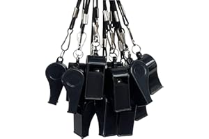DYBADYSA 20 Pcs Plastic Loud Whistles with Lanyard for Referee Coaches Basketball Football Sports Training Game Event Lifegua