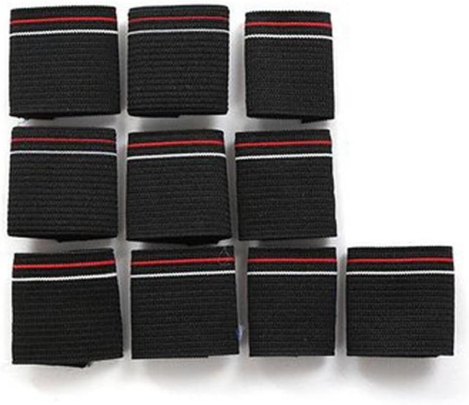 HemeraPhit Grofitness Stripe Finger Sleeves Basketball Volleyball Thumb Protector Weightlifting Exercise Finger Guard, Pack of 10