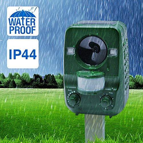 AngLink Ultrasonic Cat Repellent Animal Repeller, Solar Powered Outdoor