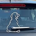 Amazon.com - White Funny Dog Moving Tail Decal Dog Windshield Wiper ...