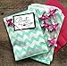 Outside the Box Papers Gold and Mint Green Treat Sacks - Chevron Polka Dot Favor Bags - 5.5 x 7.5 Inches - 48 Pack