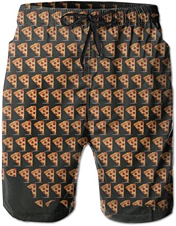 PPANFKEI Art Pizza Painting Mens Cool Boardshorts Waistband Swimsuit Shorts Watershort