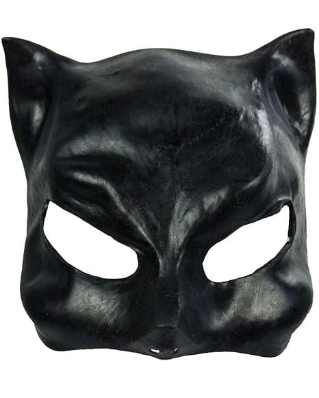 Halloween Karneval Party Kostüm Catwoman Latex Halbmaske für Erwachsene