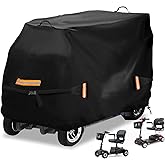 Upgraded Mobility Scooter Storage Cover, 600D Heavy Duty Scooter Weather Cover, Mobility Scooter Cover with Waterproof Strip, Anti-UV, Water Resistant - 49"x 23"x 39"