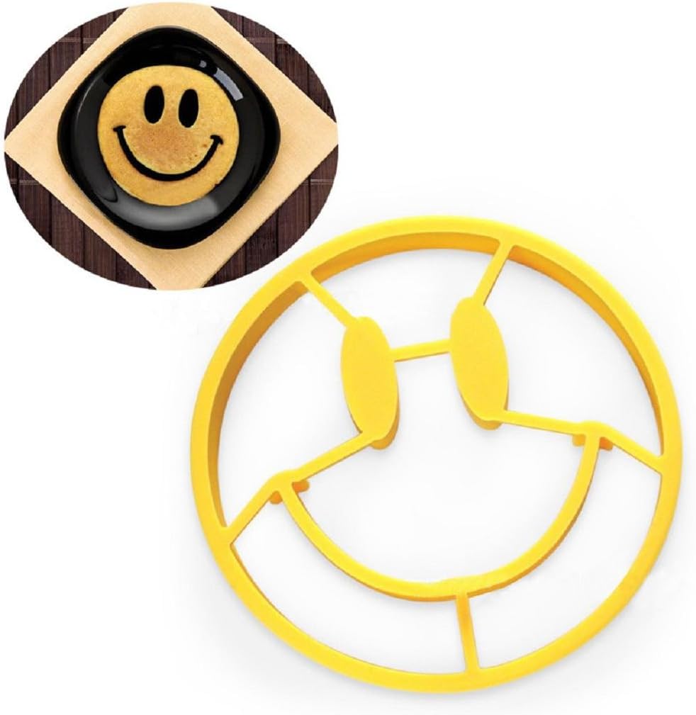 Fried egg pancake molds,GOODCULLER New Silicone Smile Egg Fried Mould Molds Shaper Ring Pancake Kitchen Cool