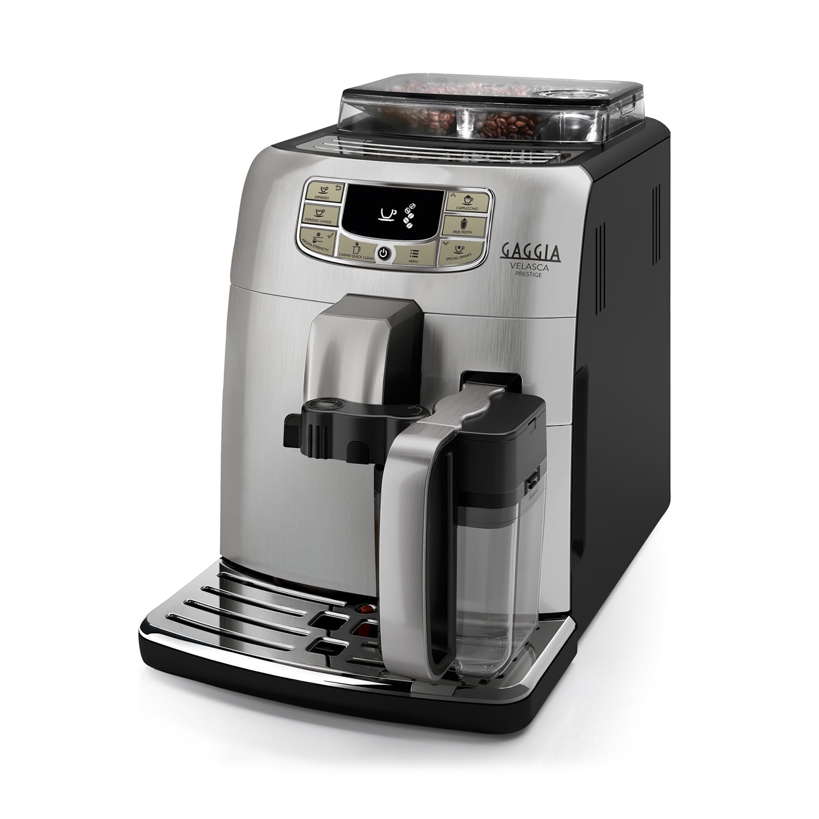 Gaggia Velasca Prestige Bean to Cup Coffee Machine, Automatic Cappuccino Maker - Silver
