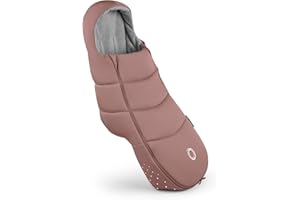 Bugaboo Footmuff - All-Season Stroller Accessory Weatherproof Climate Control Removable and Reflective (Dusty Pink)