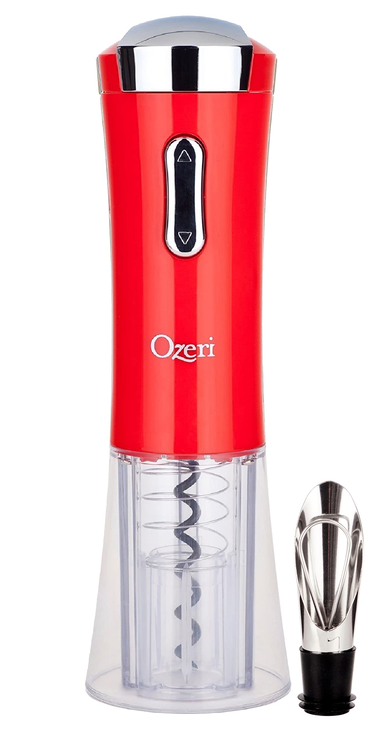 Ozeri Nouveaux II Electric Wine Opener with Foil Cutter, Wine Pourer and Stopper