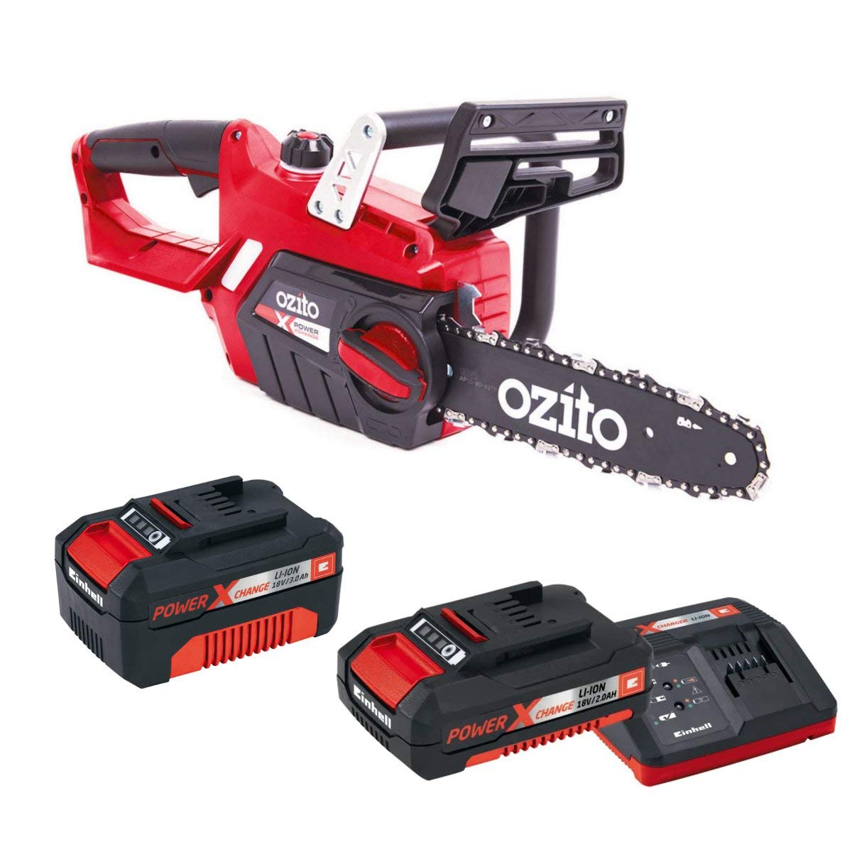18V Cordless Chainsaw Ozito With 2 x Lion Batteries And Fast Charger