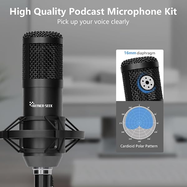 PODCAST EQUIPMENT BUNDLE FOR 2, AUDIO MIXER WITH 3.5MM PODCAST MICROPHONE, VOICE CHANGE DJ MIXER FOR LIVE STREAMING SINGING GAMING (P900)