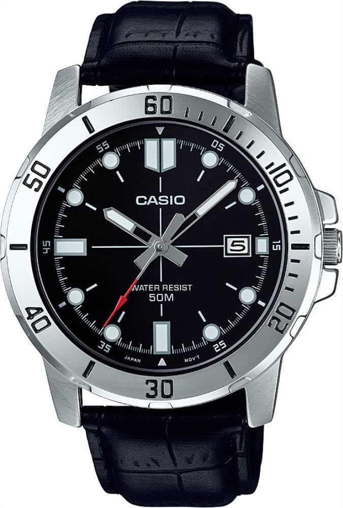 Casio Men's Adult MTP-VD01L-1EVUDF Watch Black Standard Black Tek Beden Watch