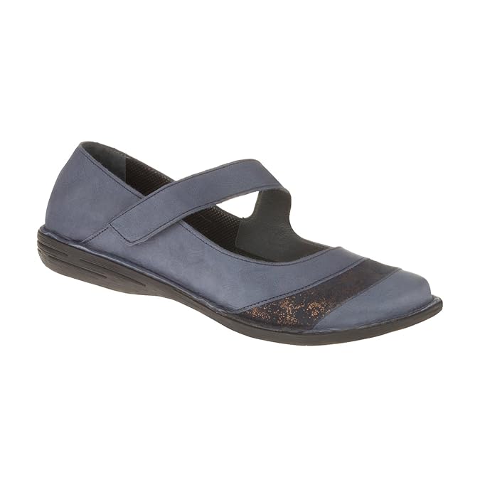 tessamino Damen Ballerina aus Echtleder | bequem | Weite G | mit Klettverschluss