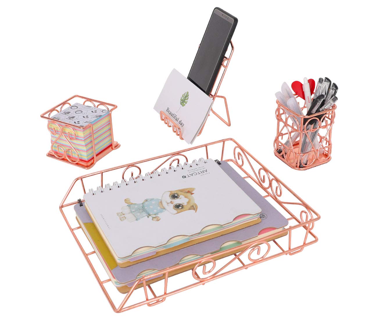 Best rose gold desk accessories set