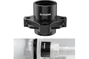 NICECNC Aluminium Rear Brake Rotor Hub Brake Disc Bracket Compatible with Yamaha Raptor 700 2013 2013 2014 2015 2016 2017 2018 2019 2020 2021 2022 2023 2024, 700R 2013 2015-2024, See Fitments Black