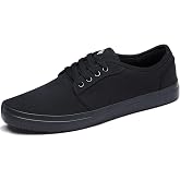 Non-Slip Work Shoes for Men &amp; Women, Unisex Water-Resistant Slip-Resistant (Wet &amp; Greasy) Canvas Sneakers for Food Service, Comfortable Restaurant Shoes for Chef Server, Culinary Kitchen Cook Shoes