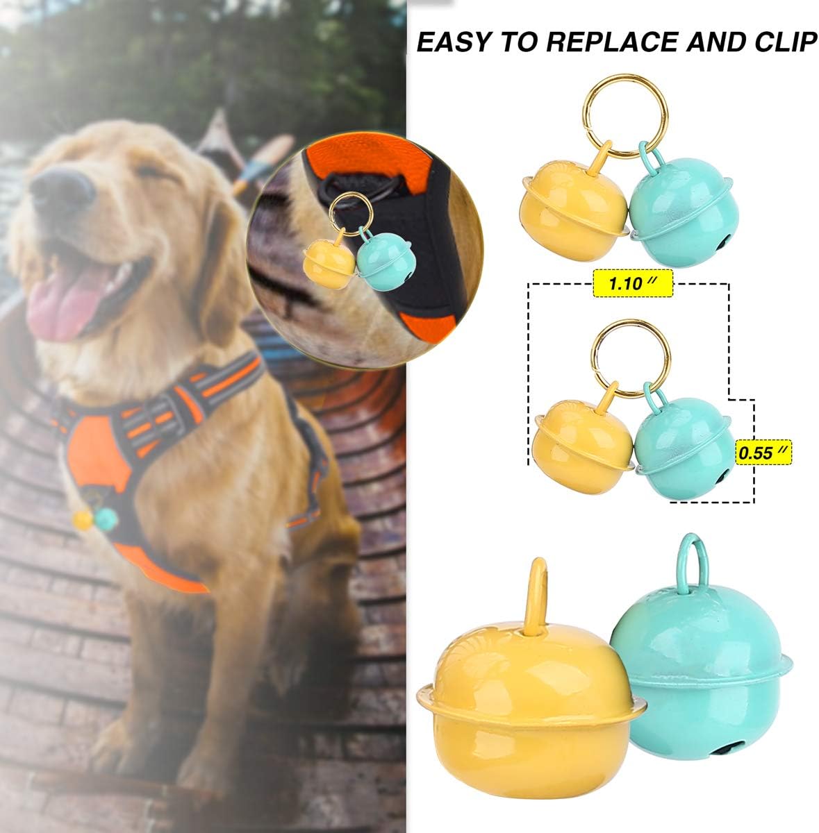 Belababy Dog Harness Small Medium Large No Pull, Adjustable Reflective Front Clip Dog Harness with Easy Control Handle - Image 5