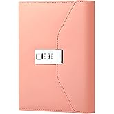 CAGIE Diary with Lock for Women, Full Wrap-around Privacy Journal Gifts for Girls, 120 GMS 224 Pages Thick Lined Notebook with Lock, 5.9 x 7.9 Inch