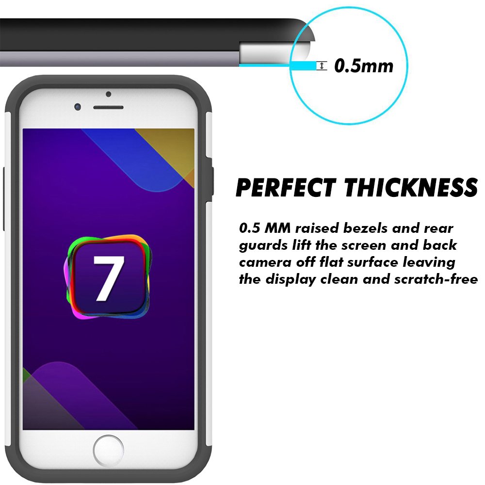 iPhone 7 Case, UrSpeedtekLive [Shock Absorption] Dual Layer Heavy Duty Protective Silicone Plastic Cover Case for iPhone 7 - Camo Tree