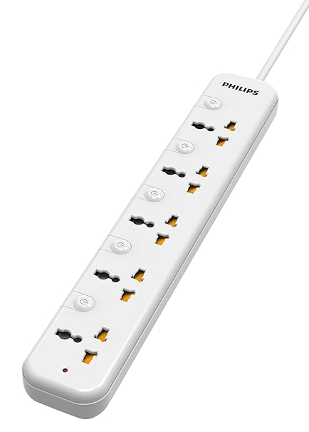 Philips SPN1358WD 5 Way Extension Socket