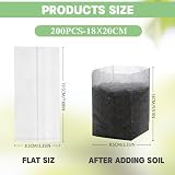 KEAHND Non-Woven Seedling Grow Bags 200pcs - Ideal for Vegetables & Fruits view 2