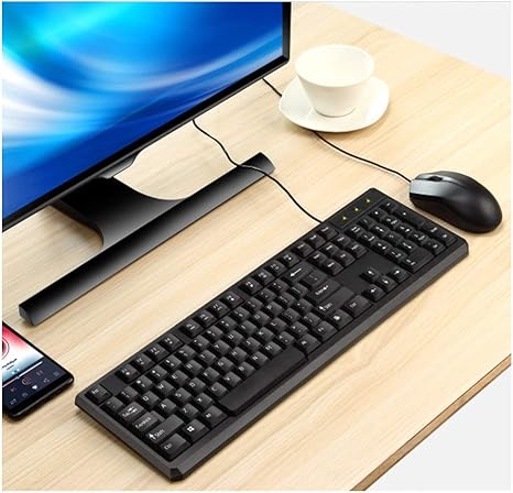 Ofnmd Tastiera E Set Mouse Resistenti Agli Spruzzi D Ufficio Usb A Grandezza Naturale E Tastiera Anti Ghosting Antiscivolo Interfaccia Mouse Cablata Destra Per Dattilografo Tastiera Inglese Amazon It Elettronica