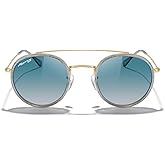 MERRY'S Retro Round Polarized Sunglasses - Unisex Double Bridge Sun Glasses