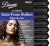 Diane Black Satin Foam Hair Rollers - 5/8