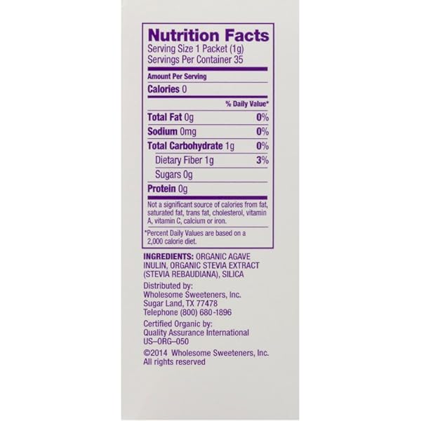 WHOLESOME SWEETENERS ORGANIC STEVIA, 75 COUNT PACKETS, ZERO CALORIE SWEETENER BLEND, KETO FRIENDLY, NON GMO, GLUTEN FREE & VEGAN, 1 PACK