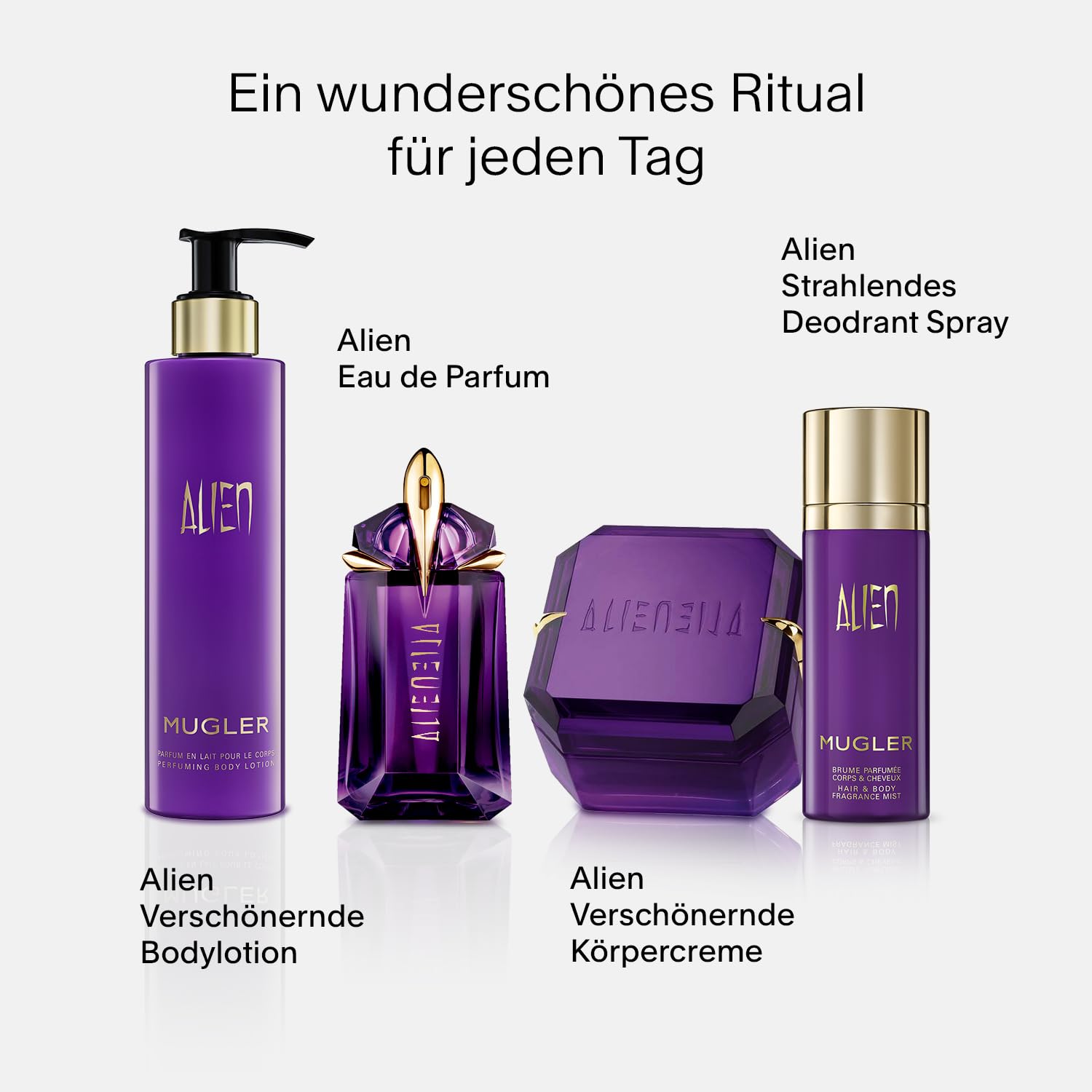 MUGLER Alien Eau de Parfum für Damen, Holzig-blumiges Parfum duftet nach Amber, Außergewöhnliches Duftspray, Nachfüllbar 6