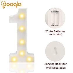 Pooqla Decorative Led Light Up Number