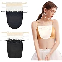6 Pcs Lady Lace Clip-on Mock Camisole Bra Insert Overlay Modesty