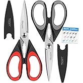 iBayam Kitchen Scissors All Purpose Heavy Duty Meat Poultry Shears, Dishwasher Safe Food Cooking Scissors Stainless Steel Uti