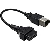 XTPTFABS 6 pin to 16pin CAN OBD2 OBDII Diagnostic Tool Cable Adapter,L:13in | Fit for BRP ATV, UTV, Can‑Am X3 motorcycle,Converts BRP proprietary 6‑pin diagnostic port to universal 16‑pin OBD2 socket