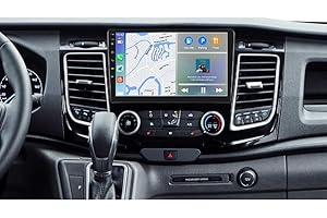 moseiny 10 Inch Android 14 Car Stereo Radio for Ford Transit Custom 2020 2021 2022 2023 2024 with Wireless Carplay Android Au